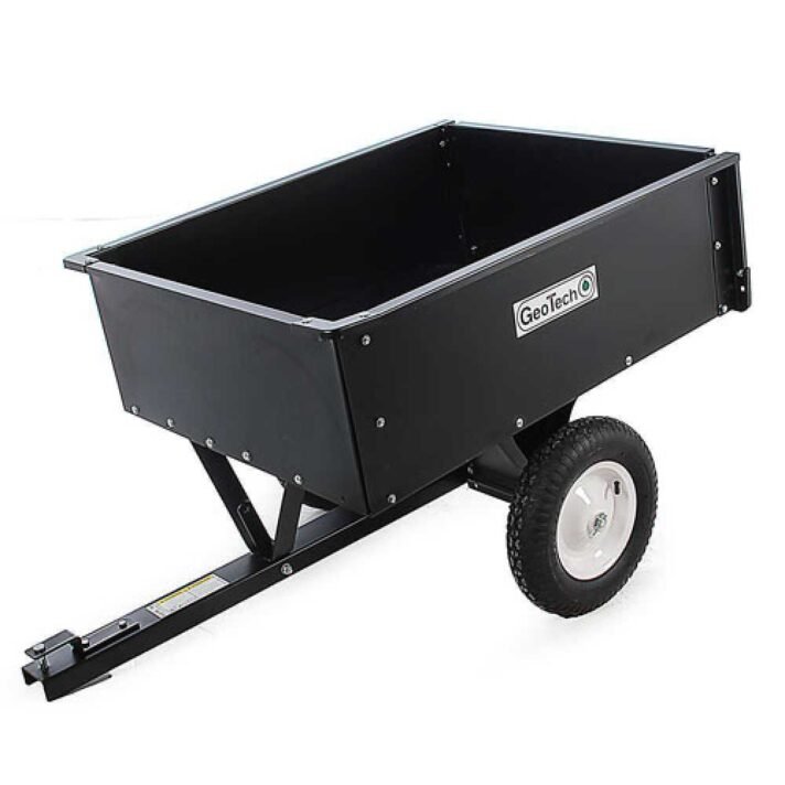 Remolque abatible para tractor cortacésped de metal GeoTech TC3080D cajón cm 97x76 (h 33 cm)