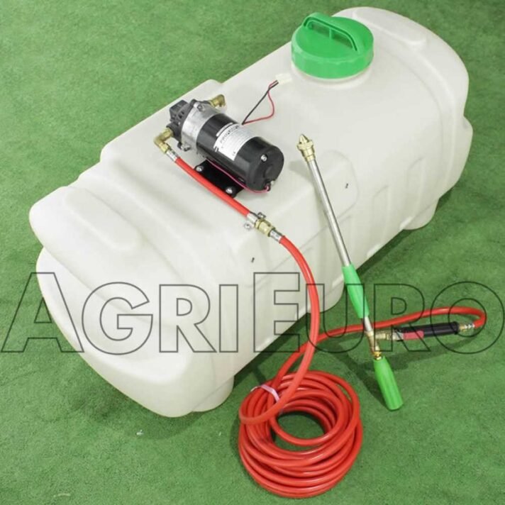 GeoTech CZ-100 - Depósito para tratamientos fitosanitarios de 100 L para tractor cortacésped - eléctrico