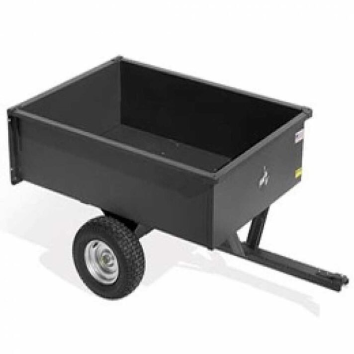 Carretilla de arrastre grande para tractor cortacésped, remolque de metal, ruedas grandes - 122x86(h 37 cm)