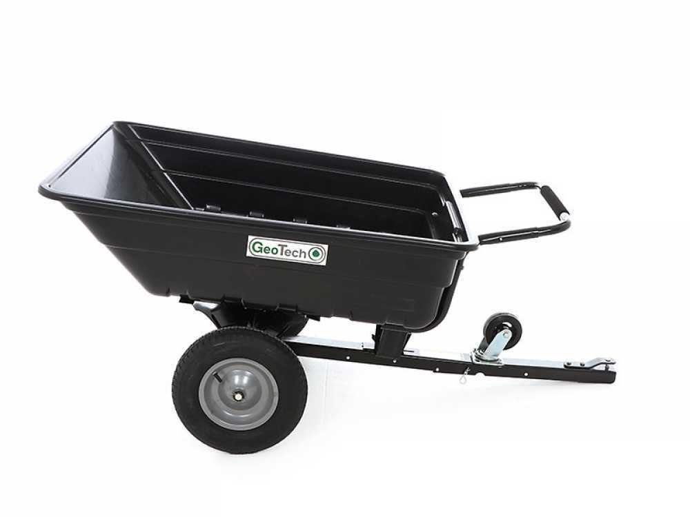 Remolque para tractor cortacésped GeoTech TC3080PL - remolque con cuba de plástico - 121x93(h 29 cm) - Imagen 2
