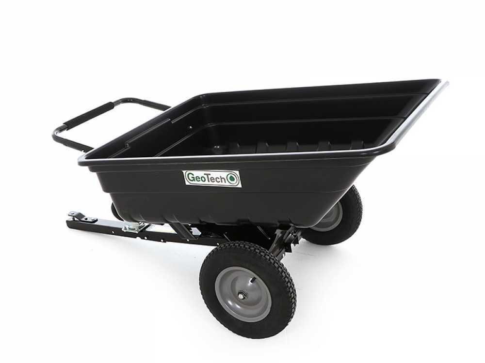 Remolque para tractor cortacésped GeoTech TC3080PL - remolque con cuba de plástico - 121x93(h 29 cm) - Imagen 4