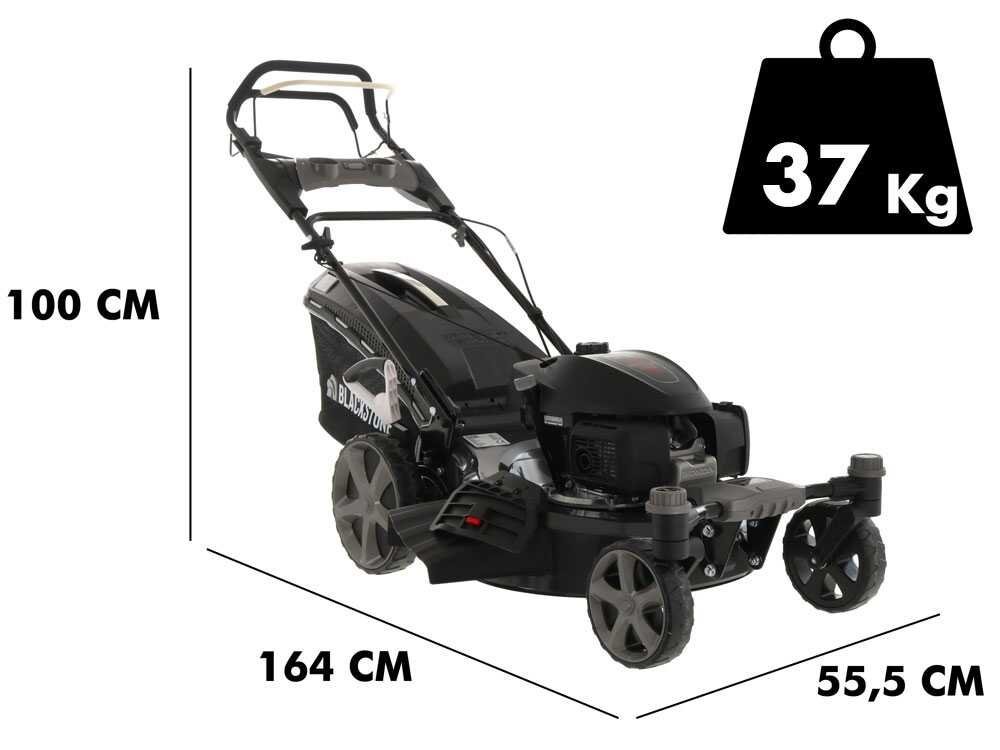 Cortacésped de gasolina Blackstone SP-4X 510 H200 - con ruedas pivotantes y motor HONDA GCV200 - Imagen 3