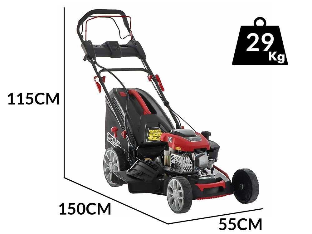 GeoTech S51-170 BMSGW ES - Cortacésped de gasolina autopropulsado - 4 en 1 - cuchilla de 51 cm - Arranque eléctrico - Imagen 3