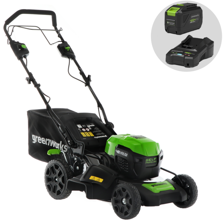 Greenworks GD48LM46SP - Cortacésped autopropulsado de batería 48V 4Ah - 46 cm