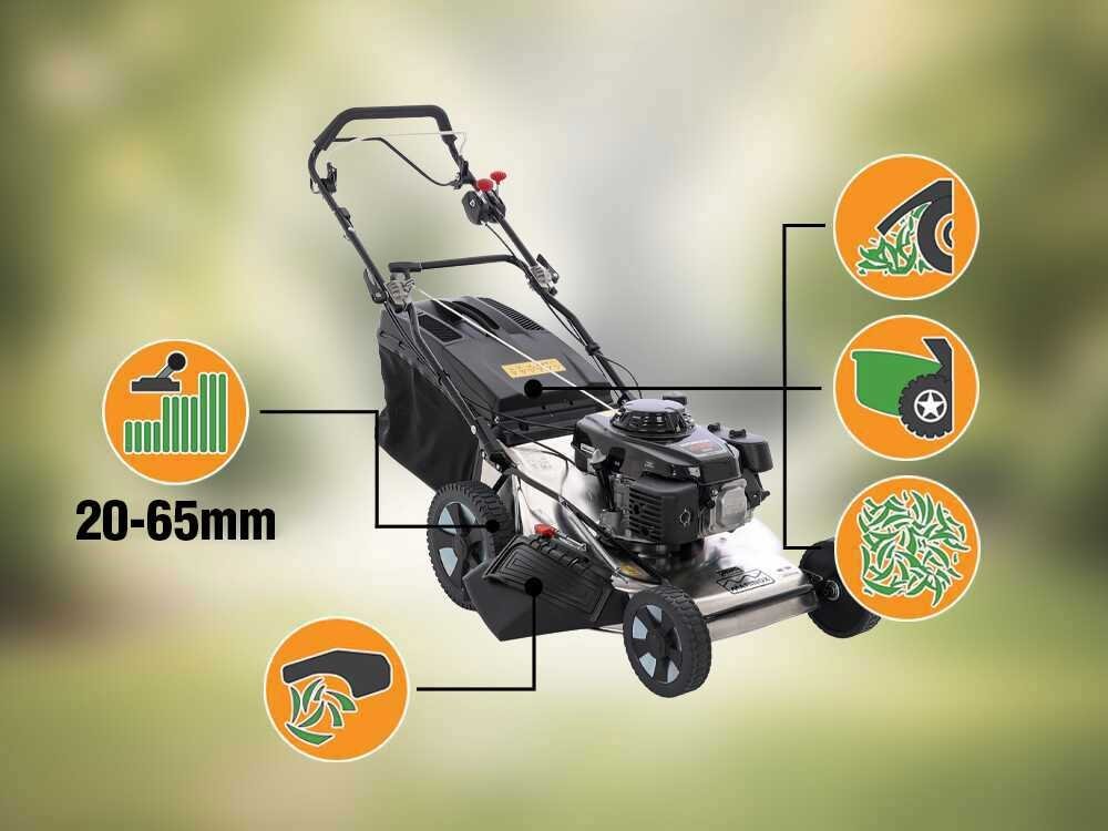 Marina Systems MX 57 SH 3V - Cortacésped de gasolina autopropulsado - Motor Honda GXV 160 - Imagen 4