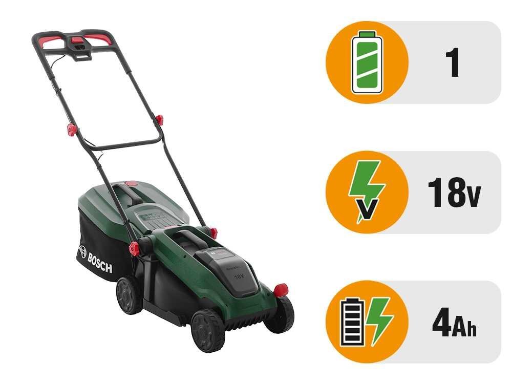 Bosch Rotak18V-34 - Cortacésped de batería - Corte de 34 cm - BATERÍA Y CARGADOR NO ESTÁN INCLUIDOS - Imagen 5