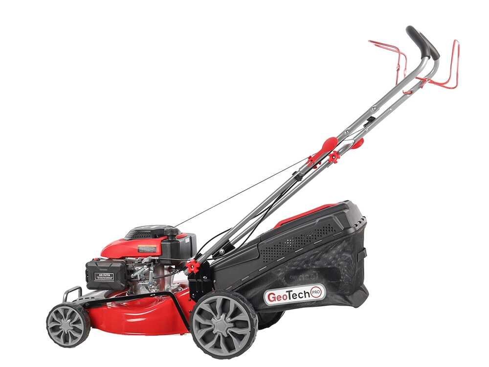 Cortacésped autopropulsado de gasolina GeoTech Pro S46-140BG - 2en1: recogida + salida trasera - Imagen 5