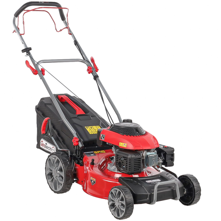 Cortacésped autopropulsado de gasolina GeoTech Pro S46-140BG - 2en1: recogida + salida trasera
