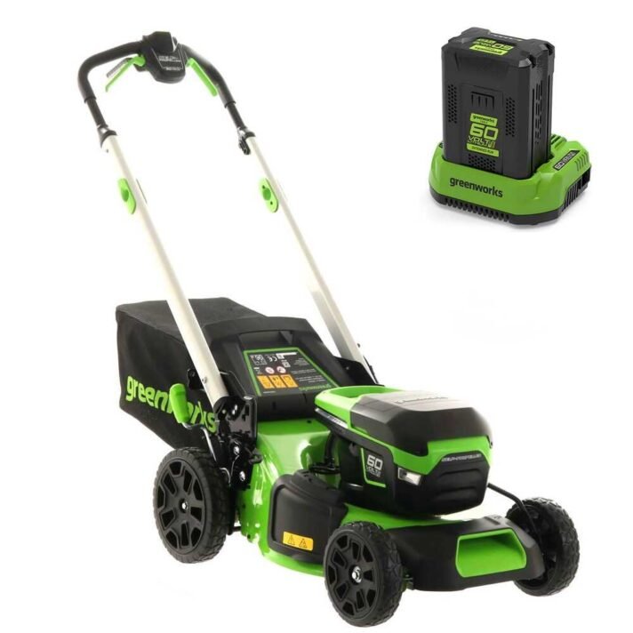 Greenworks GD60LM46SPK4 - Cortacésped autopropulsado de batería - 60V/4Ah - Corte 46 cm