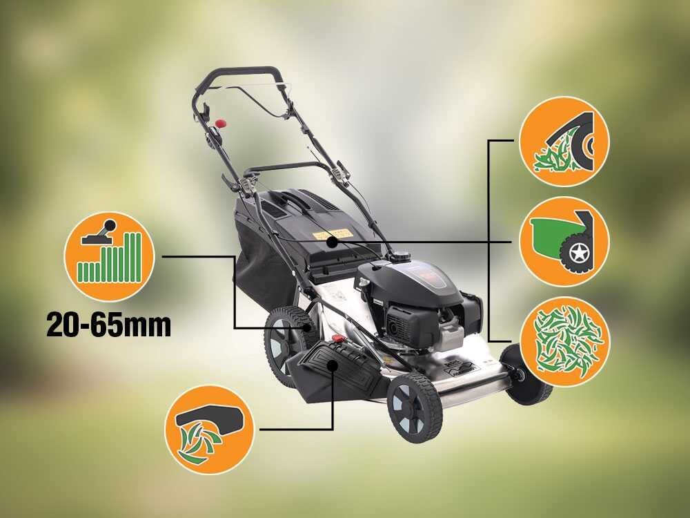 Marina Systems MX 57 SH 3V - Cortacésped de gasolina autopropulsado - Motor Honda GCVx 200 - Acero inoxidable - Imagen 3