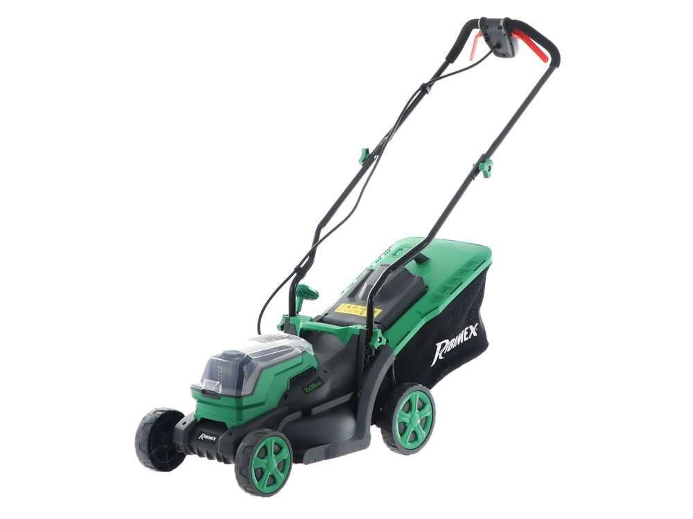 Cortacésped de empuje de batería RIBIMEX PRBAT20-TON33 - 2x Batería de 20V 4Ah - Ancho de corte 34 cm - Imagen 5