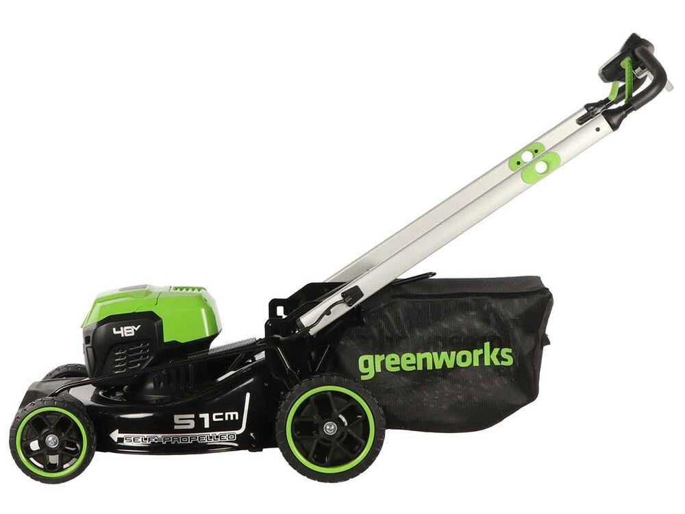 Greenworks GD48LM51SPIIK5 - Cortacésped autopropulsado de batería - 48V/5Ah - Corte 51 cm - Imagen 5