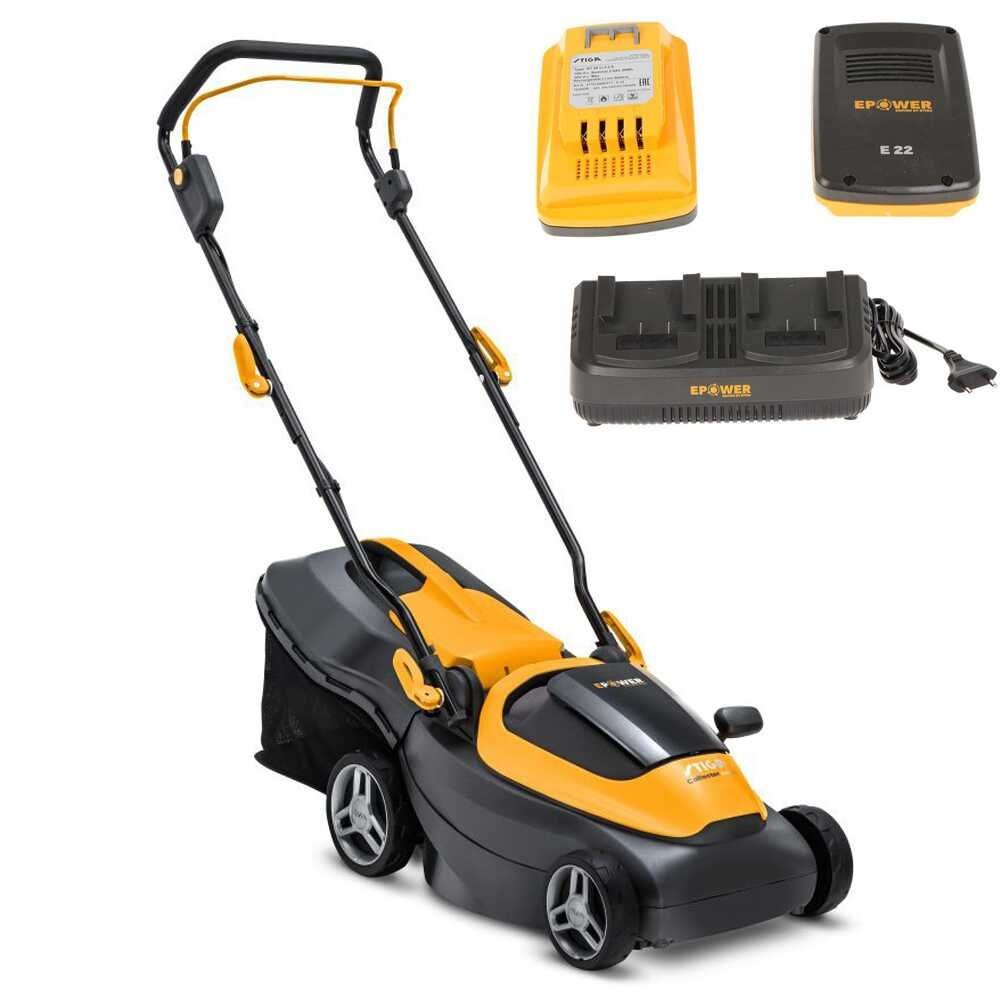 Stiga Collector 136 AE Kit - Cortacésped de batería - 2x20V/2.0Ah - Corte 34 cm