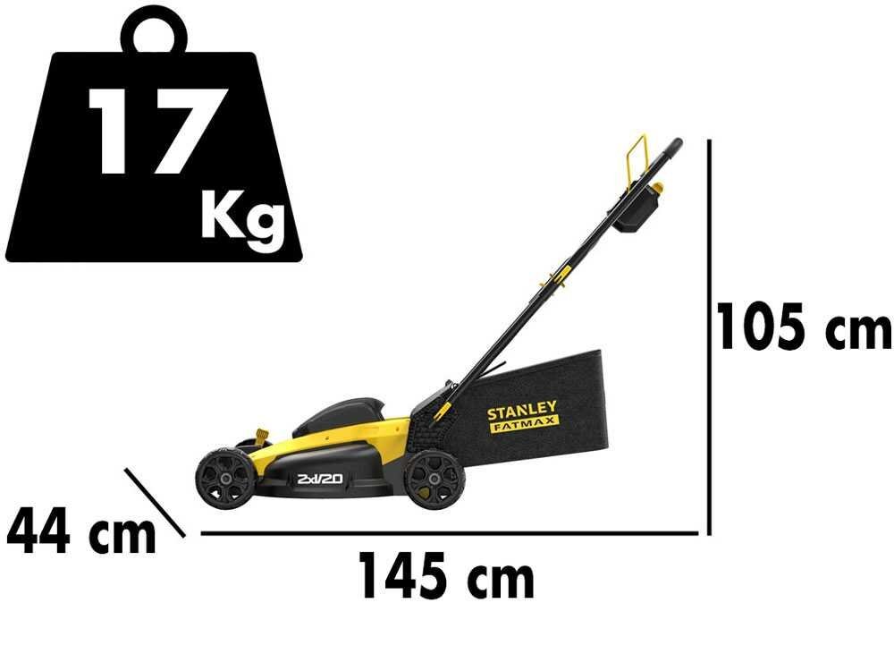 Stanley Fatmax SFMCMW2651M - Cortacésped de batería - 2x18V/4Ah - Corte de 40 cm - Imagen 3