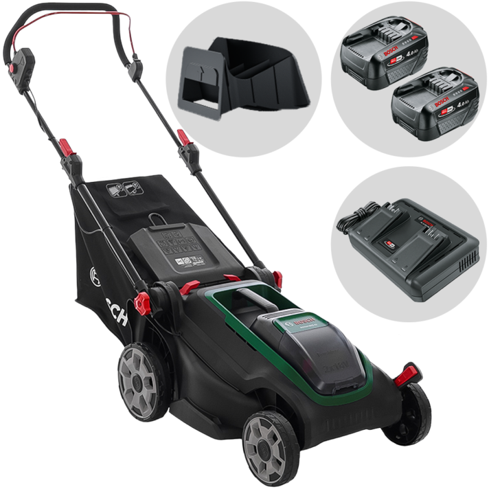 Bosch Rotak18V2-43 - Cortacésped de batería - 2X18V/4Ah - Corte de 43 cm