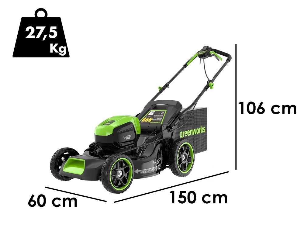 Greenworks GD48LM46SPIIK4 - Cortacésped autopropulsado de batería - 48V/4Ah - Corte 46 cm - Imagen 4