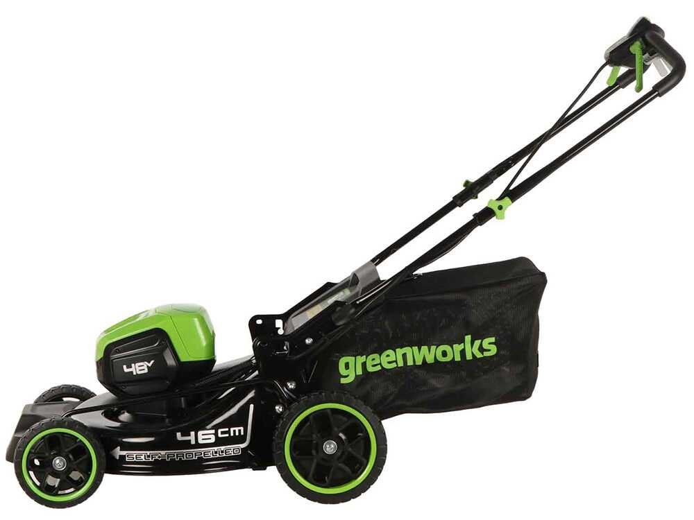 Greenworks GD48LM46SPIIK4 - Cortacésped autopropulsado de batería - 48V/4Ah - Corte 46 cm - Imagen 5