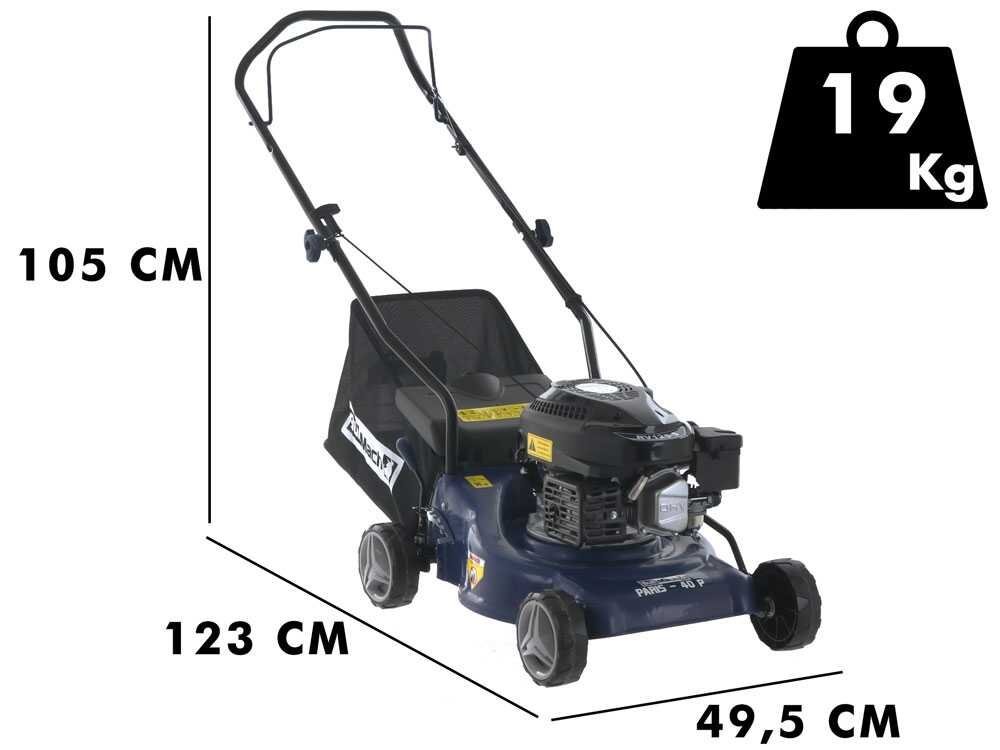 Cortacésped de empuje BullMach PARIS - 40 P - Motor de gasolina 4HP - corte de 40cm - Imagen 3