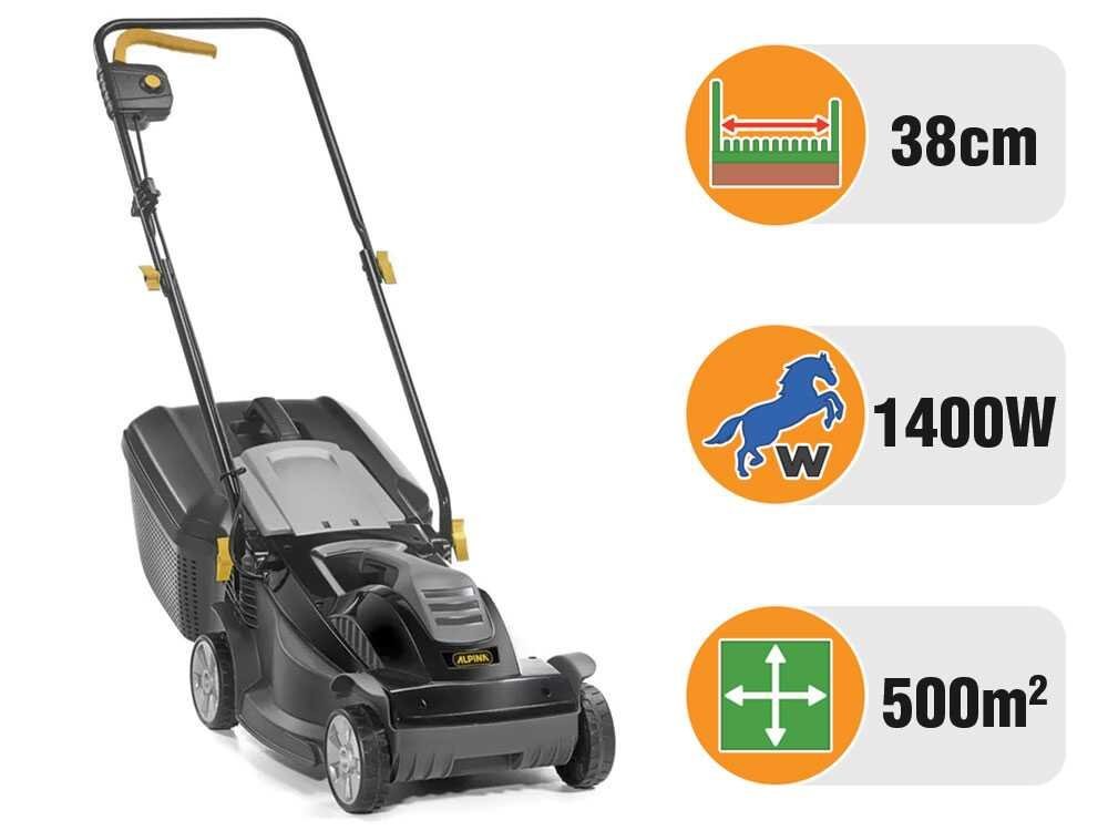 Alpina BL 380 E - Cortacésped eléctrico - 1400 W - Corte de 38 cm - Imagen 4