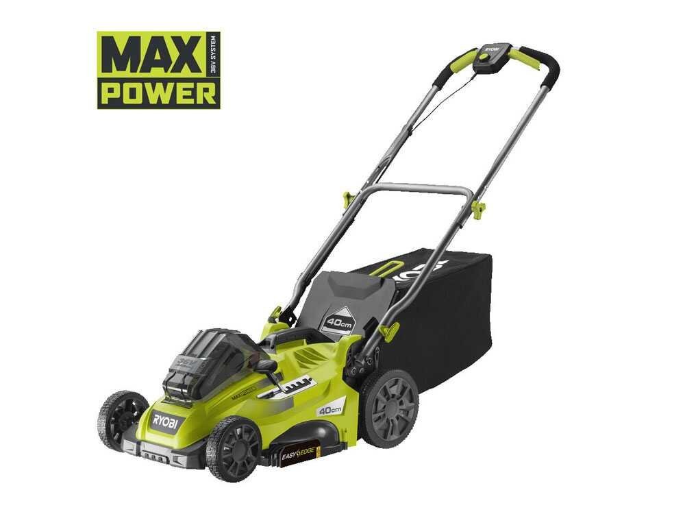 Cortacésped de batería RYOBI RLM36X41H50G - MAX POWER 36 V - 5 Ah - recogedor de 45 l - corte de 40 cm - Imagen 2