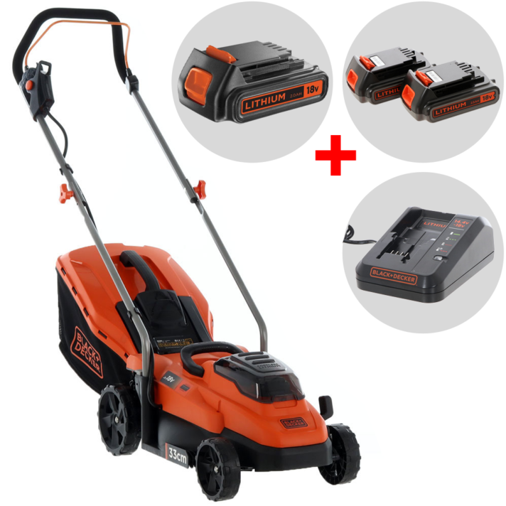 Cortacésped eléctrico de batería Black & Decker BCMW3318L2-QW - 36V 2.5Ah + batería 18V 2Ah gratis