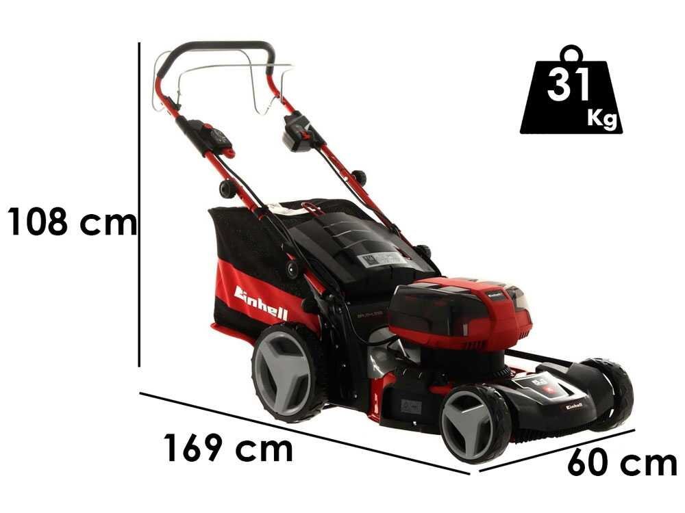Einhell GE-CM 36/47 S HW Li - Kit - Cortacésped de batería autopropulsado - 4x18V/4Ah - Corte de 47 cm - Imagen 3