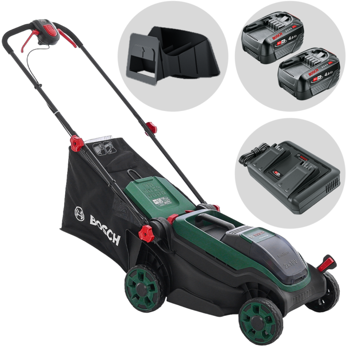 Bosch Rotak18V2-38 - Cortacésped de batería - 2x18V/4Ah - Ancho de corte 38 cm