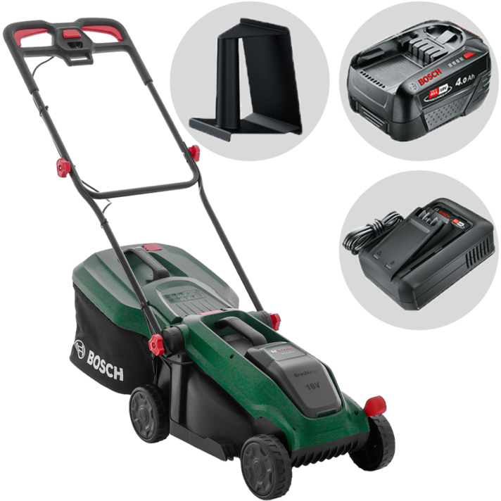 Bosch Rotak18V-32 - Cortacésped de batería - 18 V/4 Ah - Corte de 32 cm