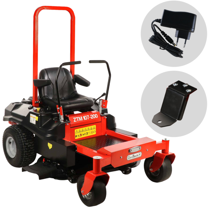 GeoTech ZTM 107-200 - Tractor cortacésped profesional de giro cero - Salida lateral - Motor de 546 cc