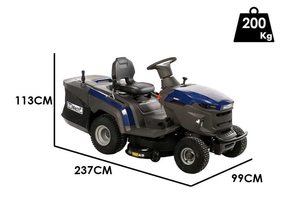 BullMach PEGASO 95-160 RMH - Tractor cortacésped con cambio hidrostático - Recogedor - Mulching - Imagen 5