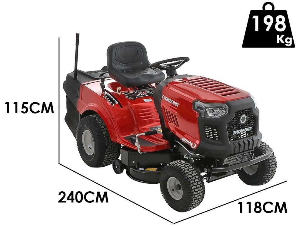 Tractor cortacésped Troy Bilt Horse 105T-R - cambio hidrostático - recogedor - Imagen 3