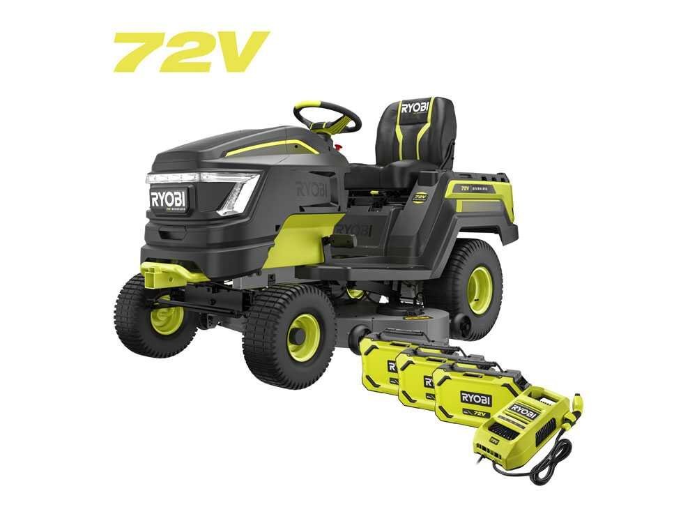 RYOBI RY72TMX117-310 - Tractor cortacésped de batería - 72V / 3x10Ah - Imagen 4