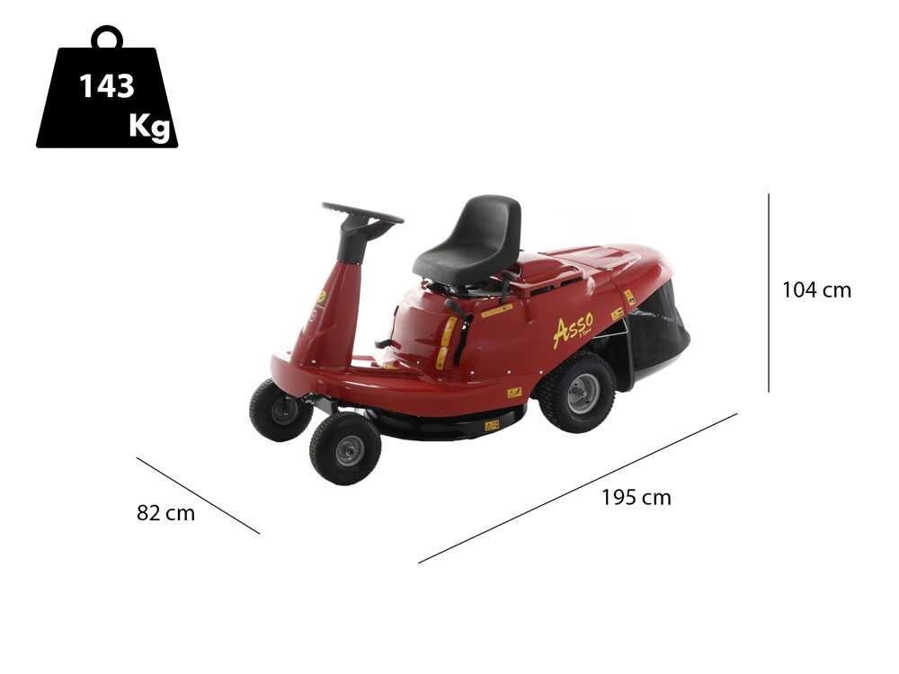 Eurosystems ASSO 67 Mini rider - Tractor cortacésped mini rider - Motor B&S 21R5 POWER BUILT 344 cc - 7.7 kW - Imagen 3