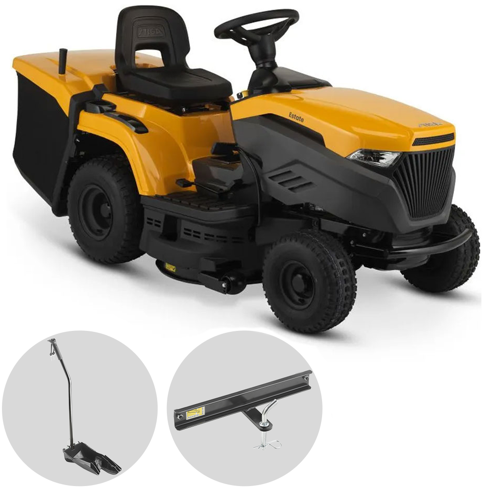 Tractor cortacésped Stiga Estate 384 - Recogedor de 240 L - Mulching - Transmisión hidrostática