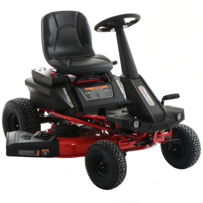 GeoTech Pro Green-Kart 76 - Tractor cortacésped de batería 48 V/50 Ah - salida lateral y mulching