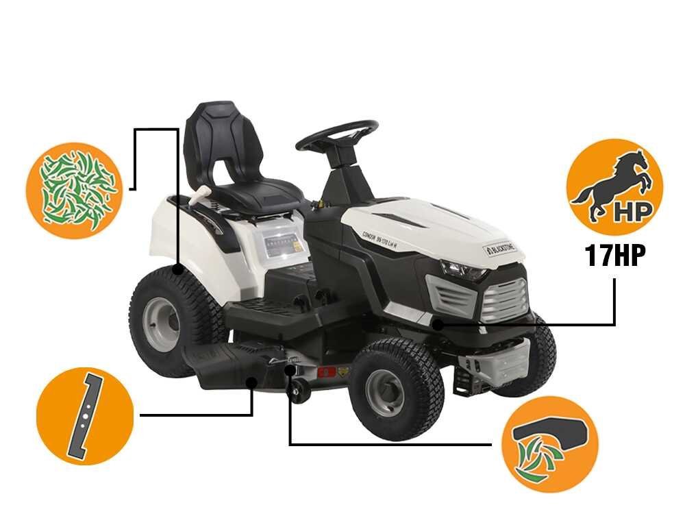 Blackstone CONDOR 98-170 LM-H - Tractor cortacésped con cambio hidráulico - Salida lateral - Mulching - Imagen 3