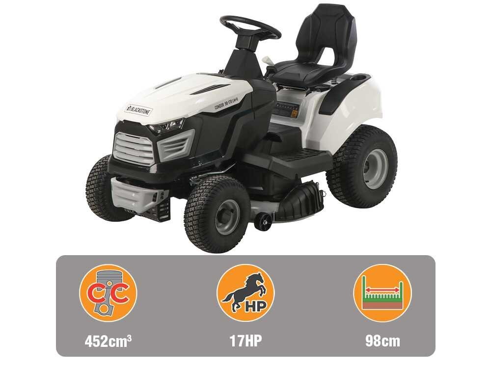 Blackstone CONDOR 98-170 LM-H - Tractor cortacésped con cambio hidráulico - Salida lateral - Mulching - Imagen 4