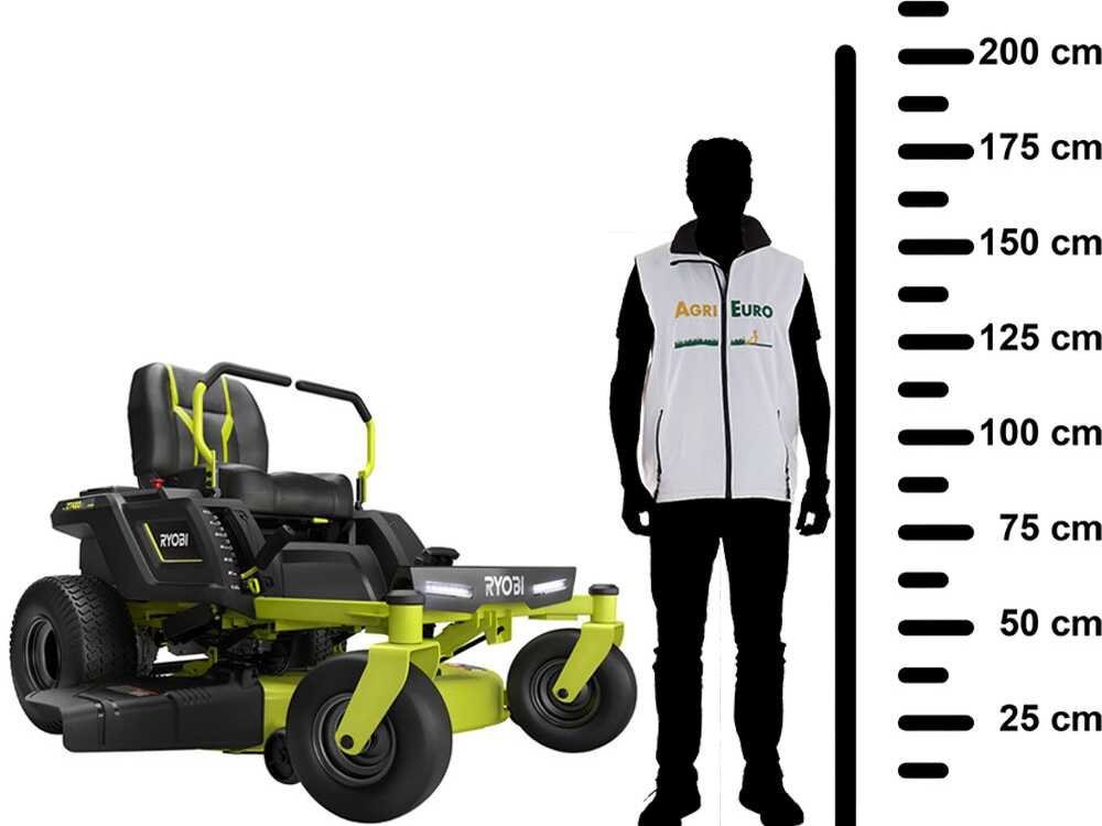 Tractor cortacésped de batería Ryobi ZTR480ex de radio cero - Motor eléctrico de batería 48V/100Ah - corte de 107 cm - 2en1 - Imagen 4