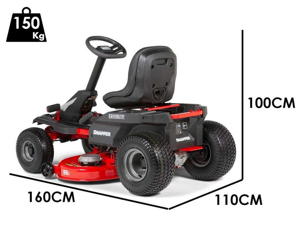 Snapper ERX96 - Tractor cortacésped a batería de 72 V/28 Ah - salida lateral y mulching - Imagen 4