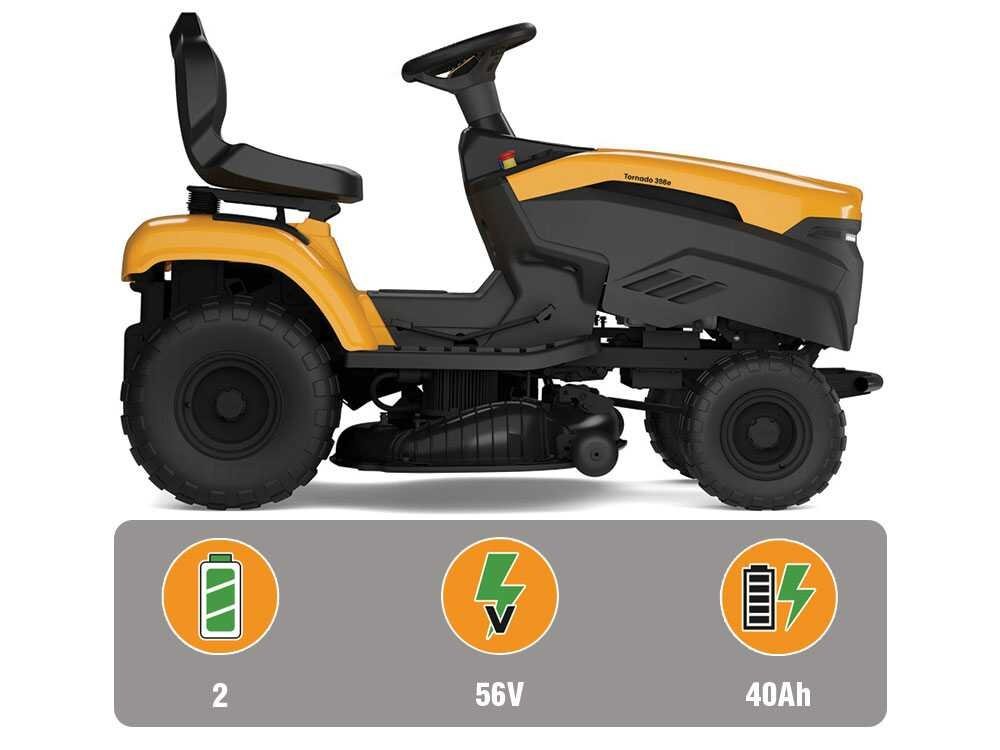 Stiga Tornado 398e - Kit Tractor cortacésped con 2 módulos batería ePower Pro 56V/40Ah - Salida lateral y mulching - Imagen 5