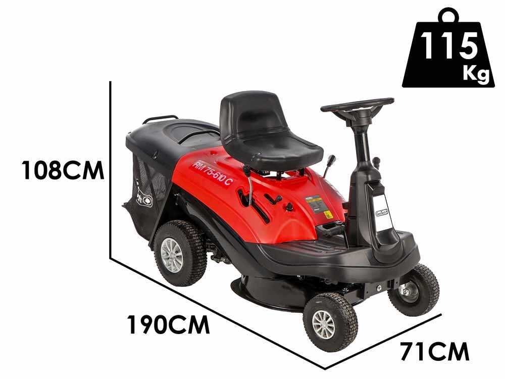 GeoTech RM 75-610 C - Tractor cortacésped minirider - Motor de 224cc - Imagen 3