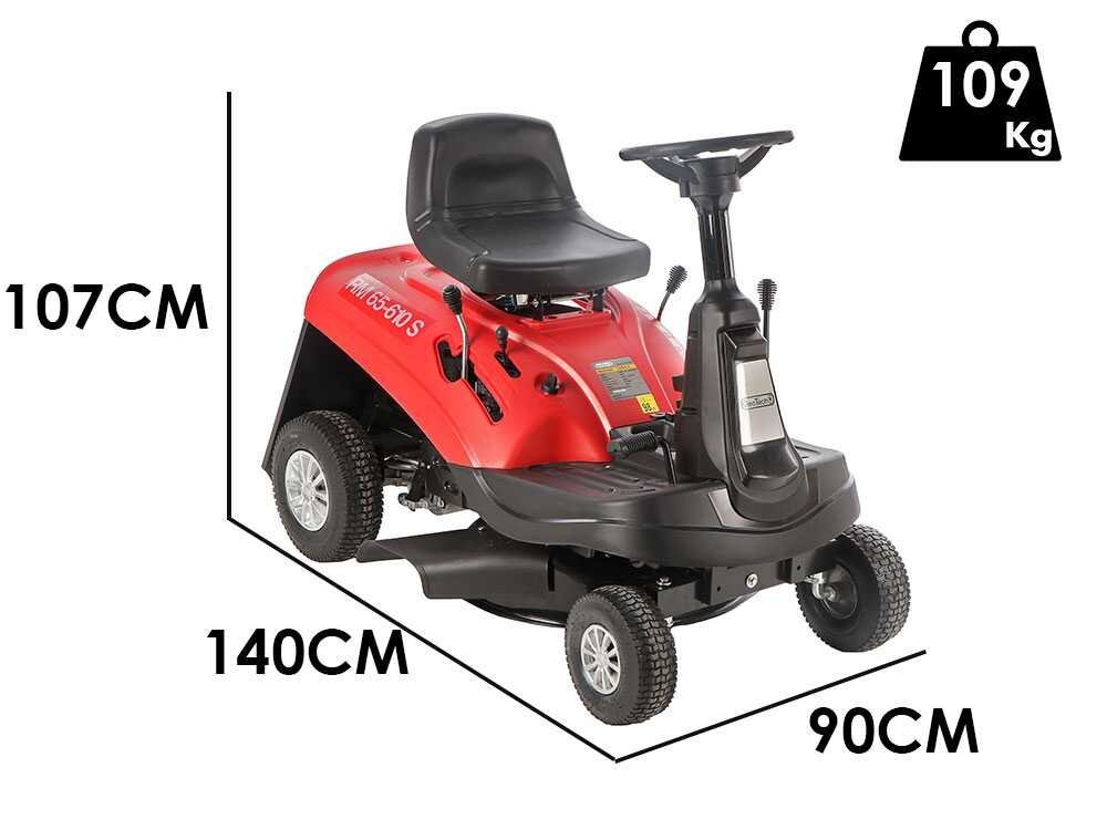 GeoTech RM 65-610 S - Tractor cortacésped mini-rider - Motor de 196cc - Imagen 2